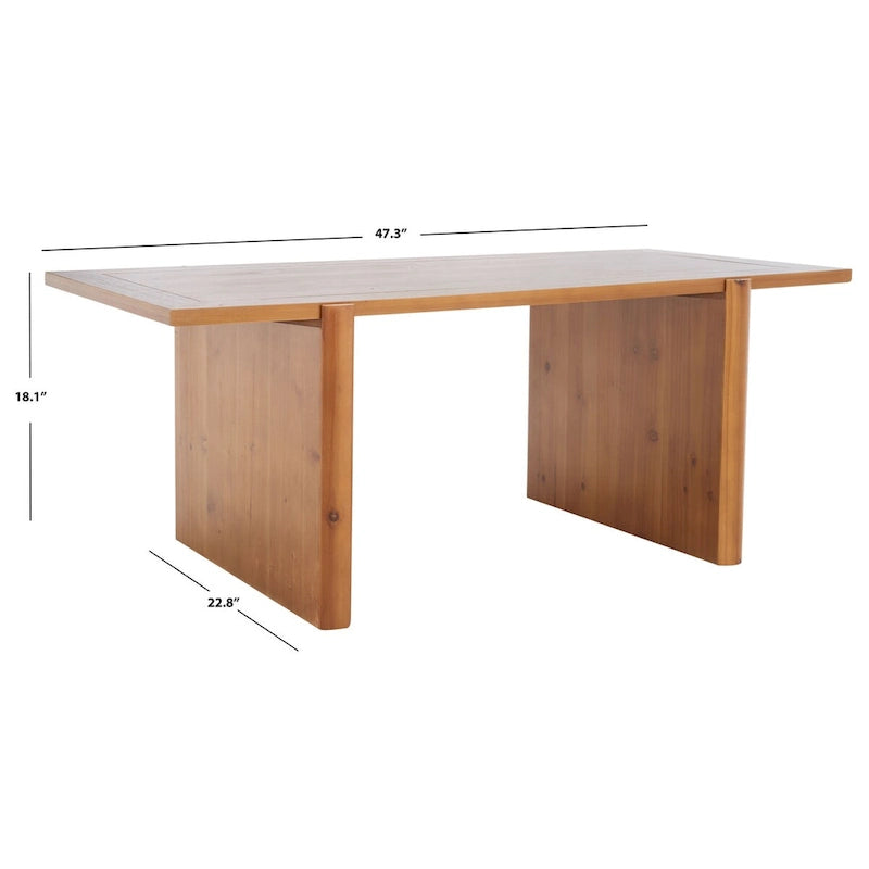 Table basse rectangulaire au style industriel rustique, marron chaud, 119 cm (L) x 58 cm (P) x 46 cm (H)