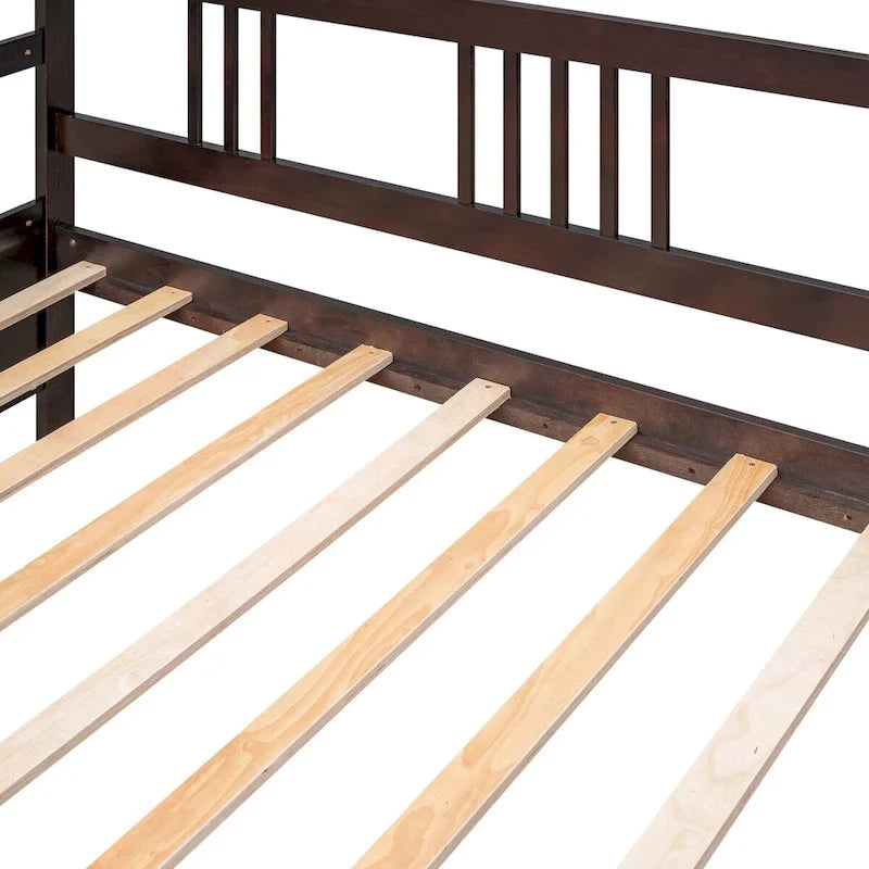 Lit de jour jumeau multifonctionnel moderne en bois massif