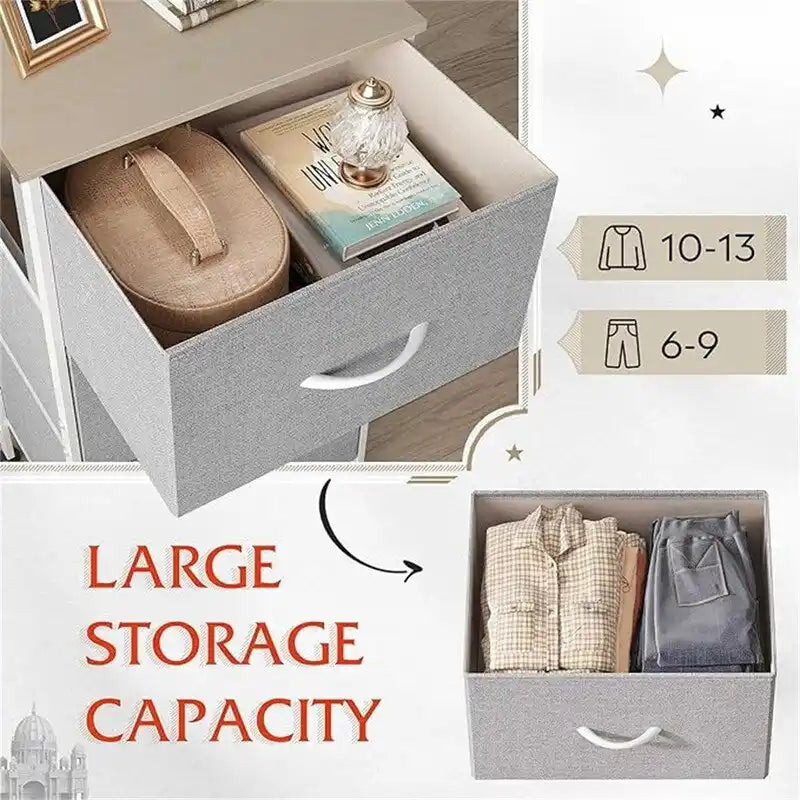 Commode de rangement à 3 tiroirs pour chambre à coucher