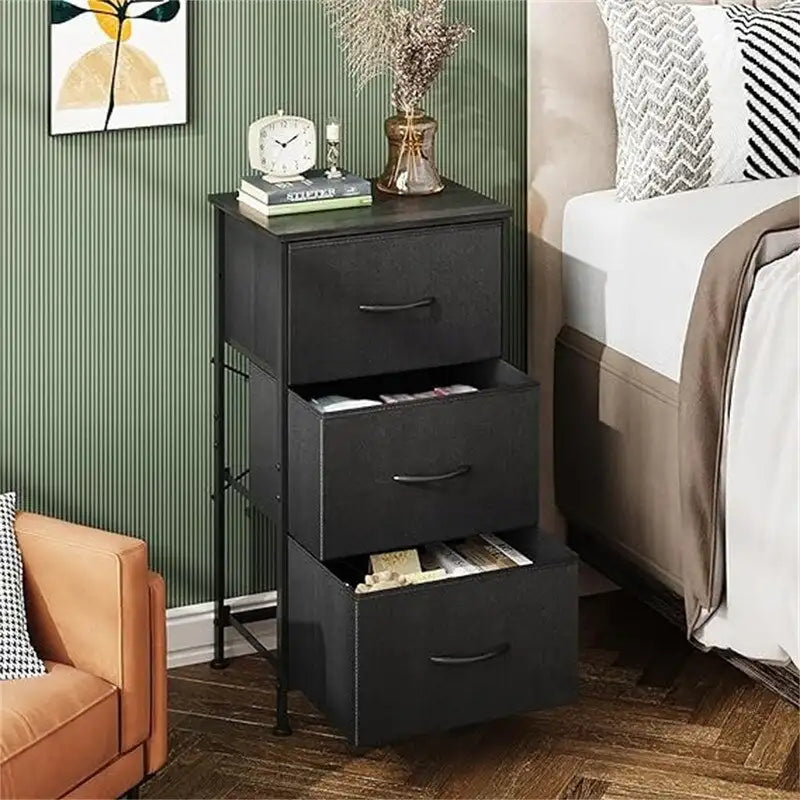 Commode de rangement à 3 tiroirs pour chambre à coucher