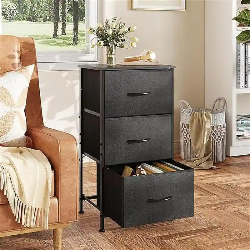 Commode de rangement à 3 tiroirs pour chambre à coucher