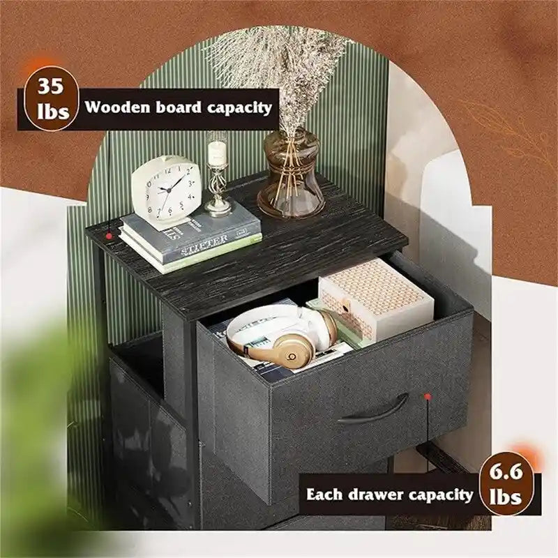 Commode de rangement à 3 tiroirs pour chambre à coucher