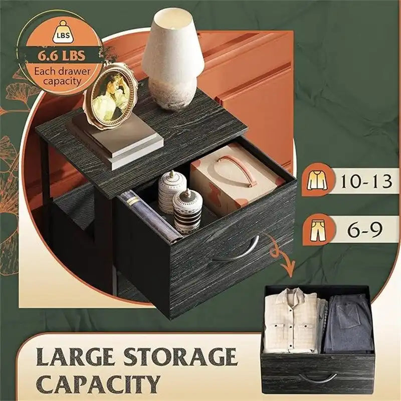 Commode de rangement à 3 tiroirs pour chambre à coucher