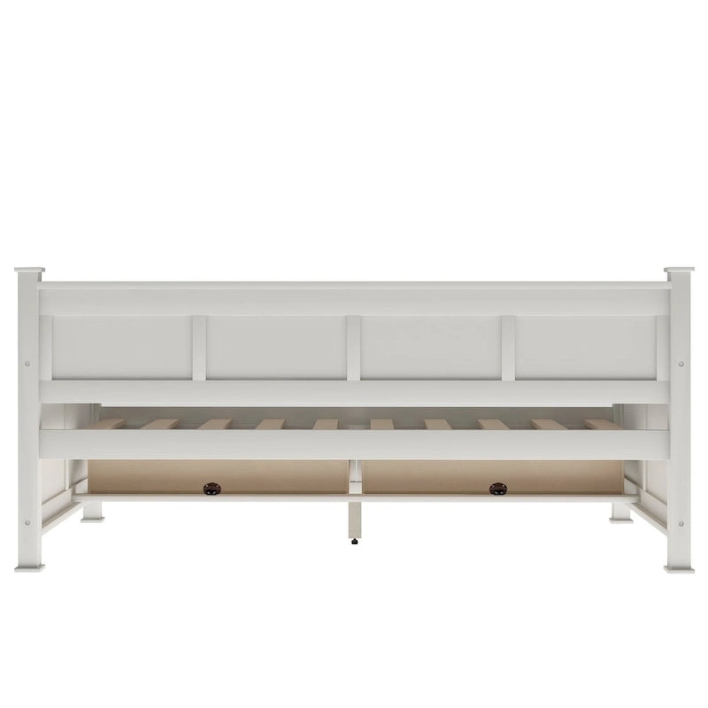 Lit de repos double en bois de style moderne et rustique décontracté