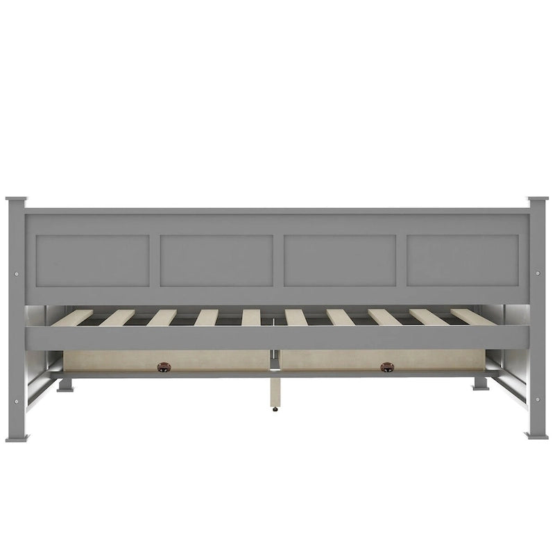 Lit de repos double en bois de style moderne et rustique décontracté
