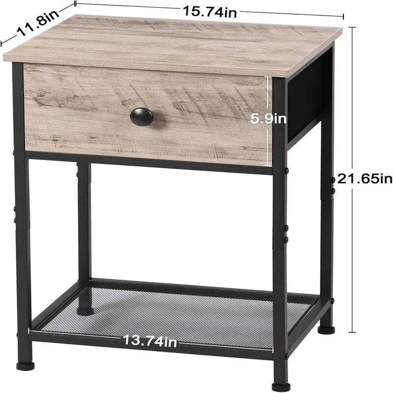 Tables de chevet pour petite chambre – 40 P x 30 L x 55 H cm