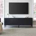 Meuble TV de 178 cm de large pour téléviseurs jusqu'à 198 cm, finition grain de bois
