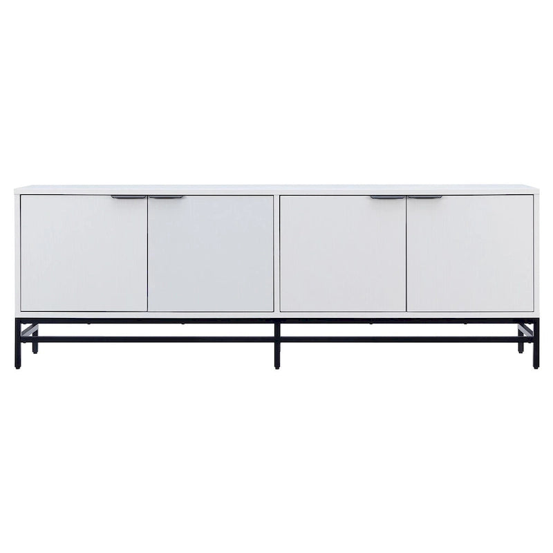 Meuble TV de 178 cm de large pour téléviseurs jusqu'à 198 cm, finition grain de bois