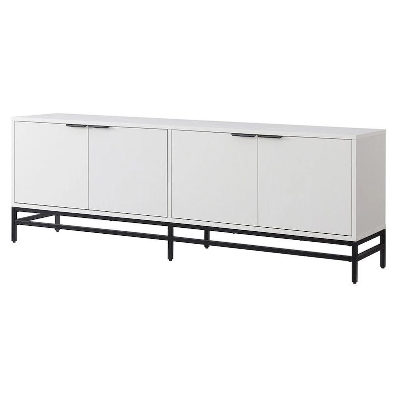 Meuble TV de 178 cm de large pour téléviseurs jusqu'à 198 cm, finition grain de bois