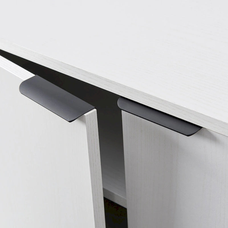 Meuble TV de 178 cm de large pour téléviseurs jusqu'à 198 cm, finition grain de bois