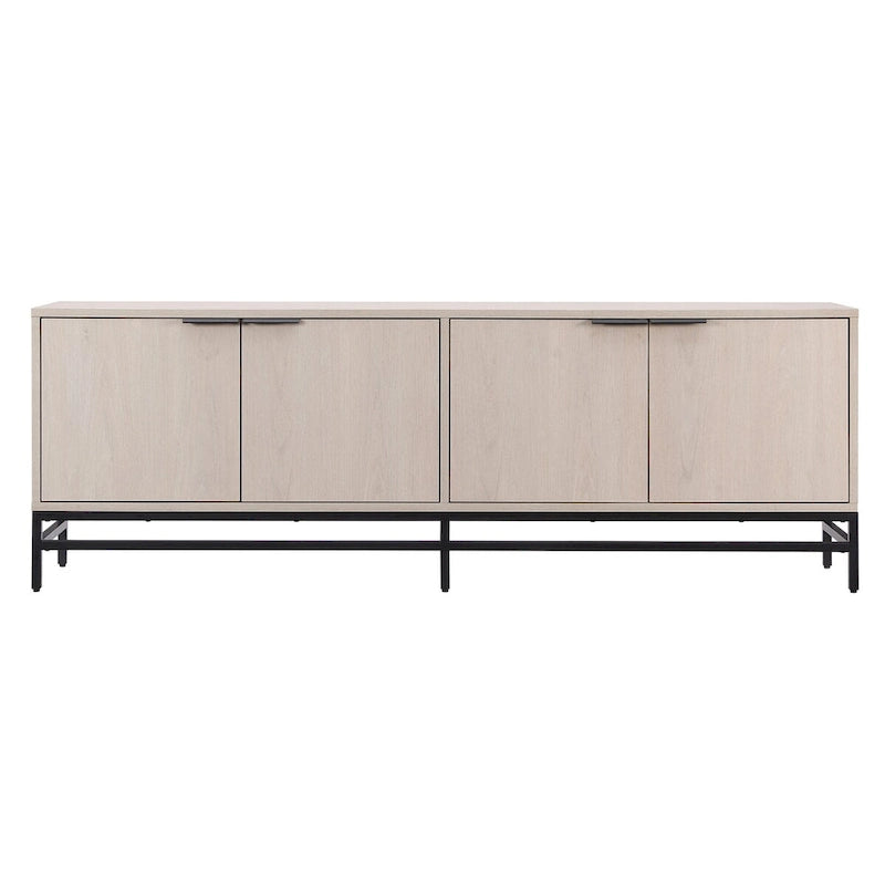 Meuble TV de 178 cm de large pour téléviseurs jusqu'à 198 cm, finition grain de bois
