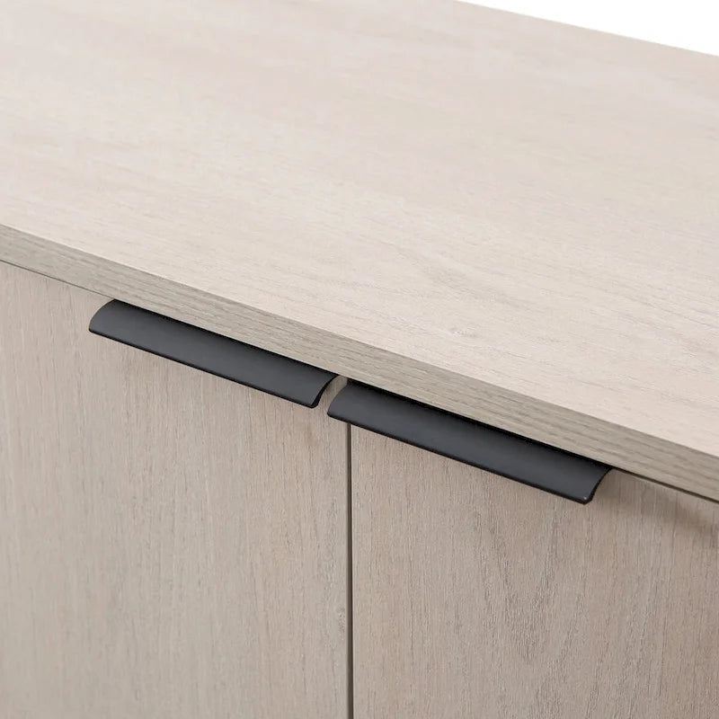 Meuble TV de 178 cm de large pour téléviseurs jusqu'à 198 cm, finition grain de bois