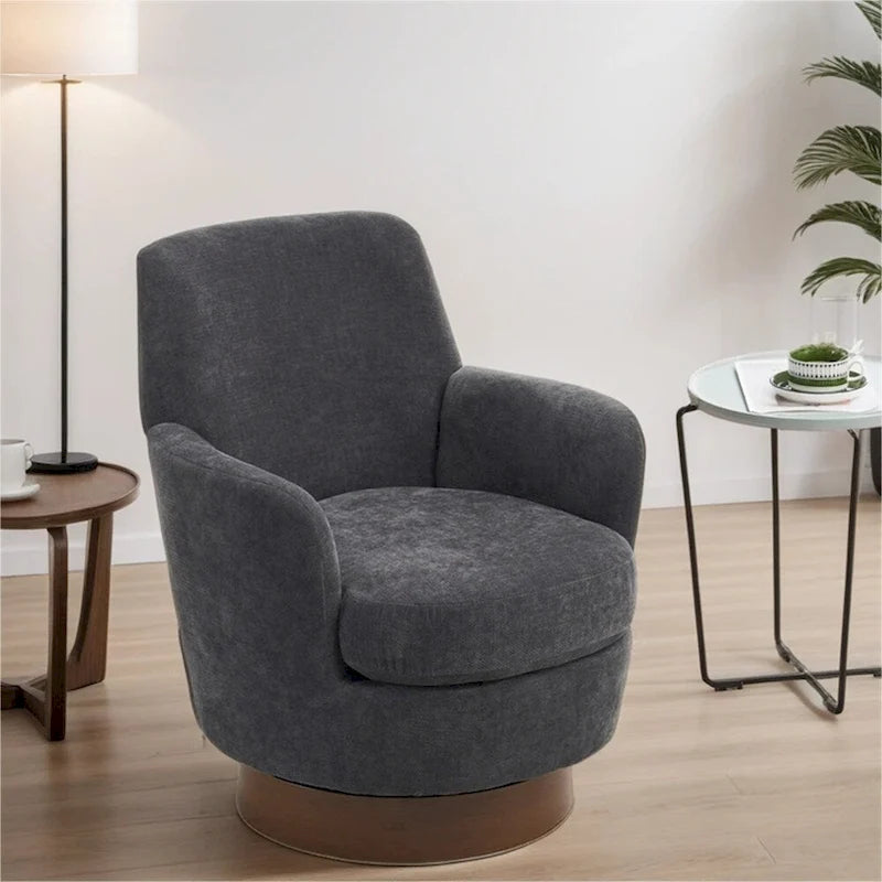 Fauteuil pivotant avec base en acier inoxydable