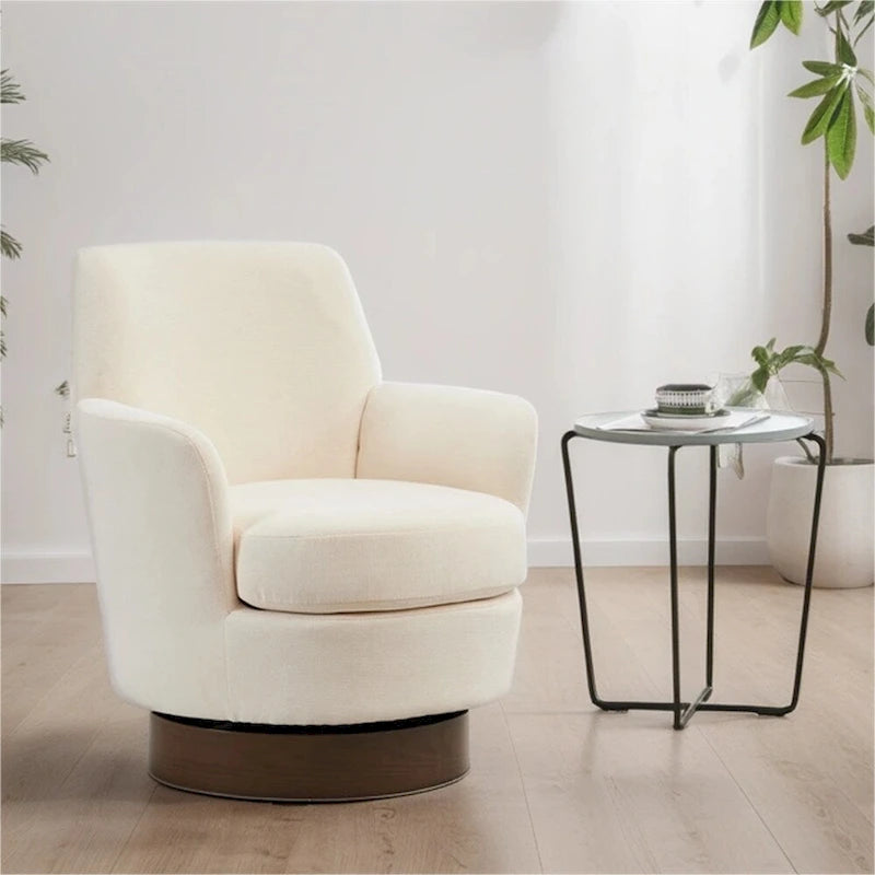 Fauteuil pivotant avec base en acier inoxydable