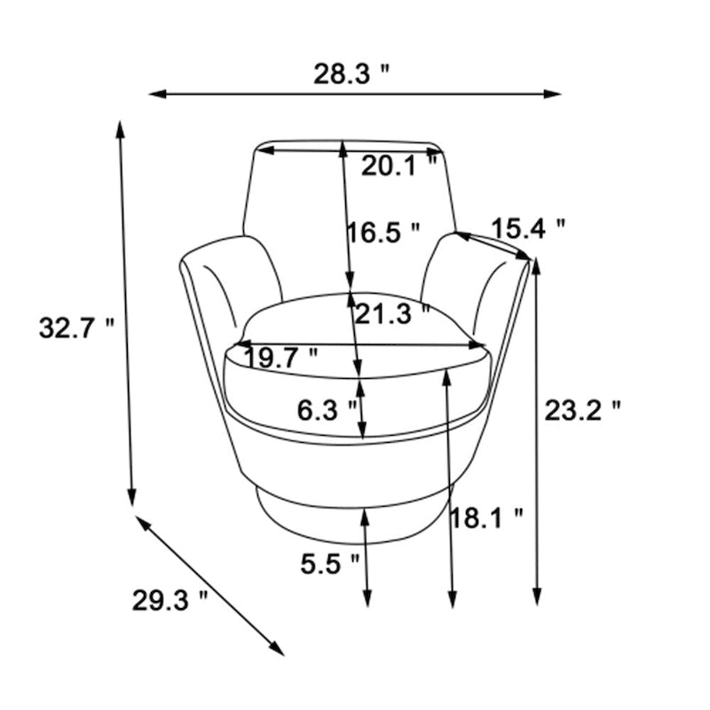 Fauteuil pivotant avec base en acier inoxydable