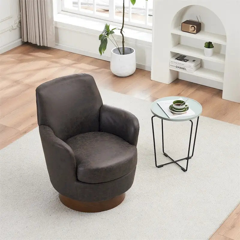 Fauteuil pivotant avec base en acier inoxydable