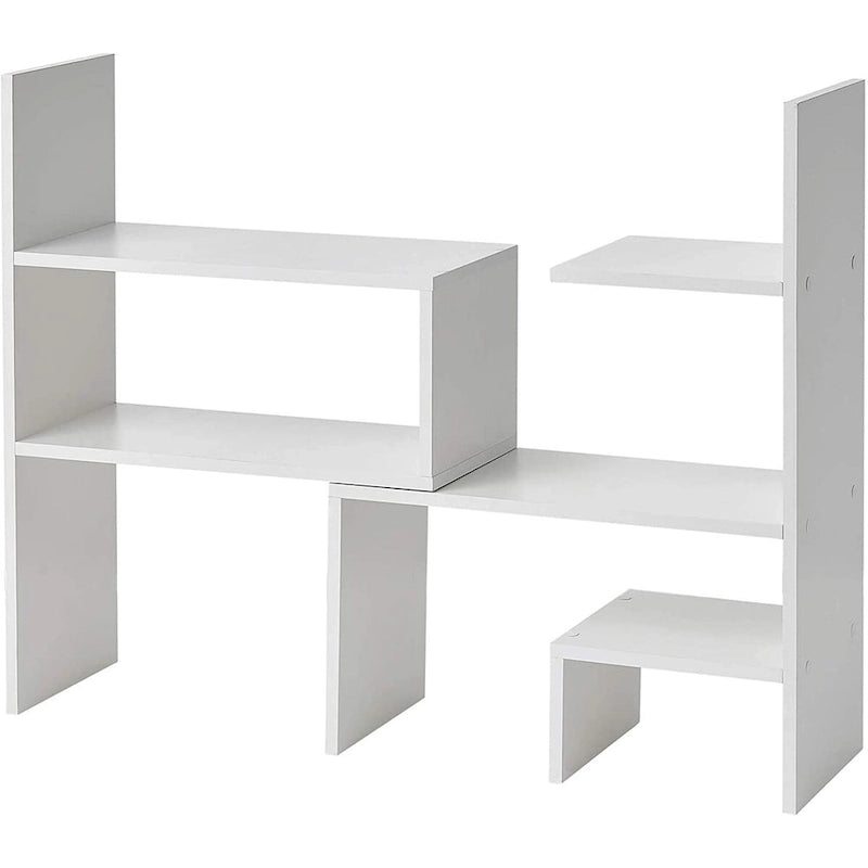 Étagère de bureau compacte et réglable pour dortoir - Blanche