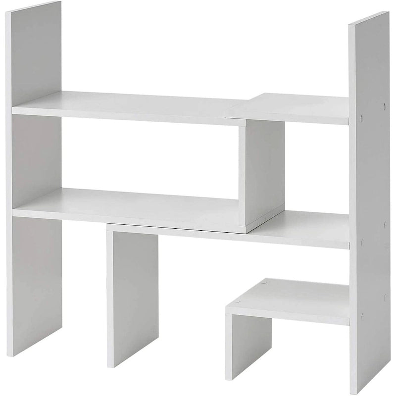 Étagère de bureau compacte et réglable pour dortoir - Blanche