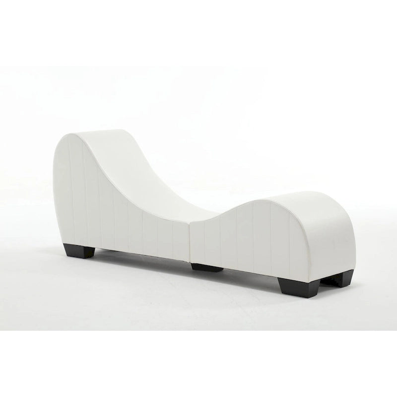 Chaise longue de yoga incurvée en similicuir moderne pour l'étirement et la relaxation