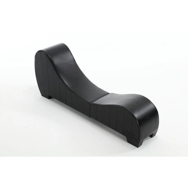 Chaise longue de yoga incurvée en similicuir moderne pour l'étirement et la relaxation